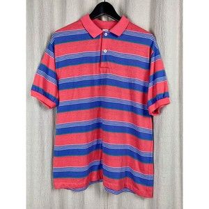 Vintage Wentworth Banded Short Sleeve Polo Shirt Sz L Horizontal Stripe